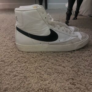 Nike White and Black Classic High-Tops